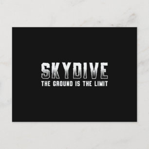Skydiver Skydive Der Boden ist das Limit Vintag Postkarte