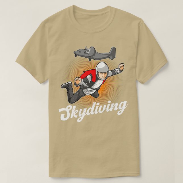 Skydiver Skydiver Diver Skydive Parachuting Gesche T-Shirt (Design vorne)
