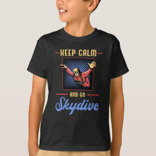 Skydiver Skydiver Retro Behalt Calm Funny Geschenk T-Shirt