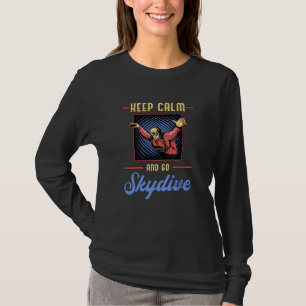 Skydiver Skydiver Retro Behalt Calm Funny Geschenk T-Shirt