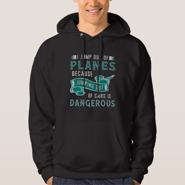 Skydiver springt aus Flugzeug Skydive Hoodie (Vorderseite)