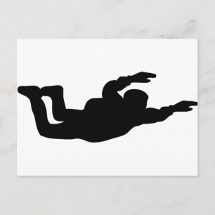 Skydiver-Symbol Postkarte