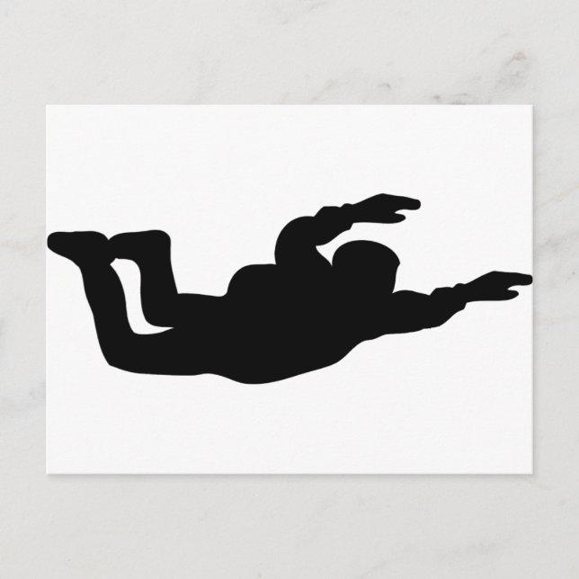 Skydiver-Symbol Postkarte (Vorderseite)