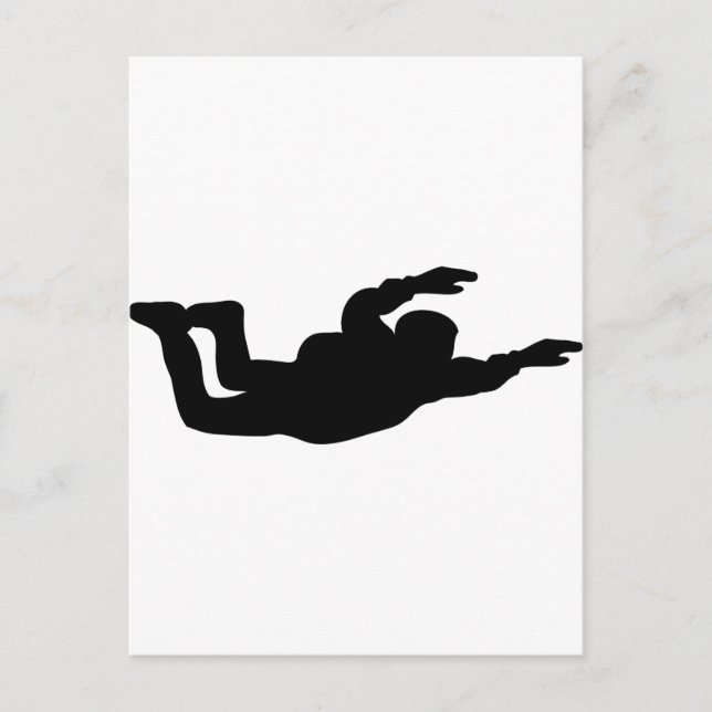 Skydiver-Symbol Postkarte (Vorderseite)