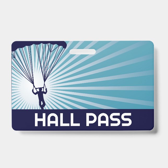 Skydiver Teacher Hall Pass Ausweis (Vorderseite)