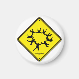 Skydivers-Vorsicht-Zeichen Magnet