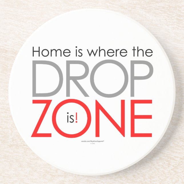 Skydiving Abstiegszone Getränkeuntersetzer (Vorne)