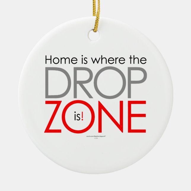 Skydiving Abstiegszone Keramikornament (Vorne)