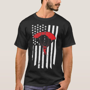 Skydiving American Flag T-Shirt
