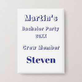 Skydiving Bachelor Party Funny Adventure Theme Button