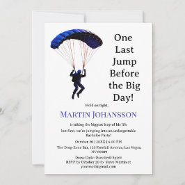 Skydiving Bachelor Party Funny Adventure Theme Einladung