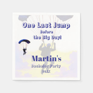 Skydiving Bachelor Party Funny Adventure Theme Serviette