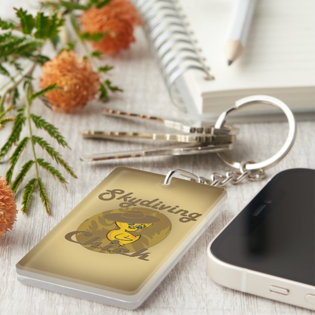 Skydiving Chick #6 Schlüsselanhänger (Vorderseite rechts)