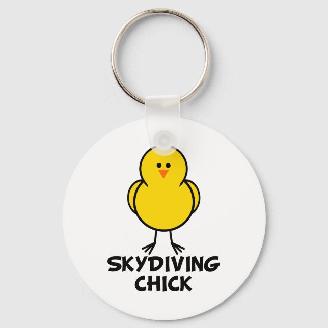 Skydiving Chick Schlüsselanhänger (Vorderseite)