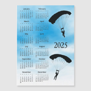Skydiving Design 2025 Kalender Magnetkarte