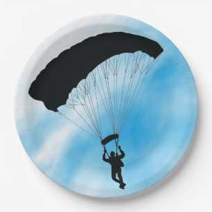 Skydiving Design Paper Party Plate Pappteller