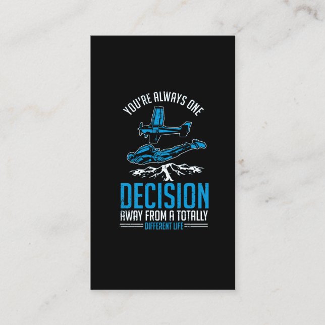 Skydiving Extreme Sport Lover Hobby Paraglider Visitenkarte (Vorderseite)