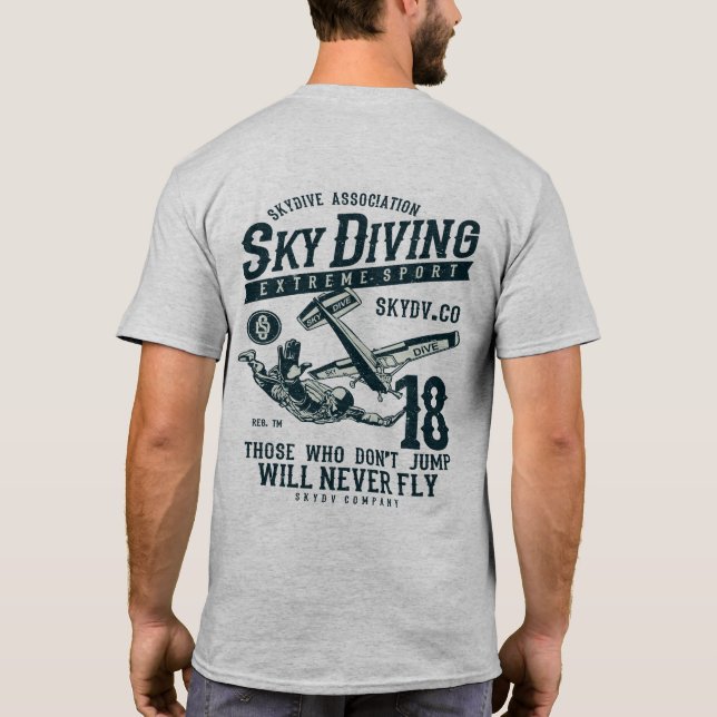 Skydiving Extreme Sport T-Shirt (Rückseite)