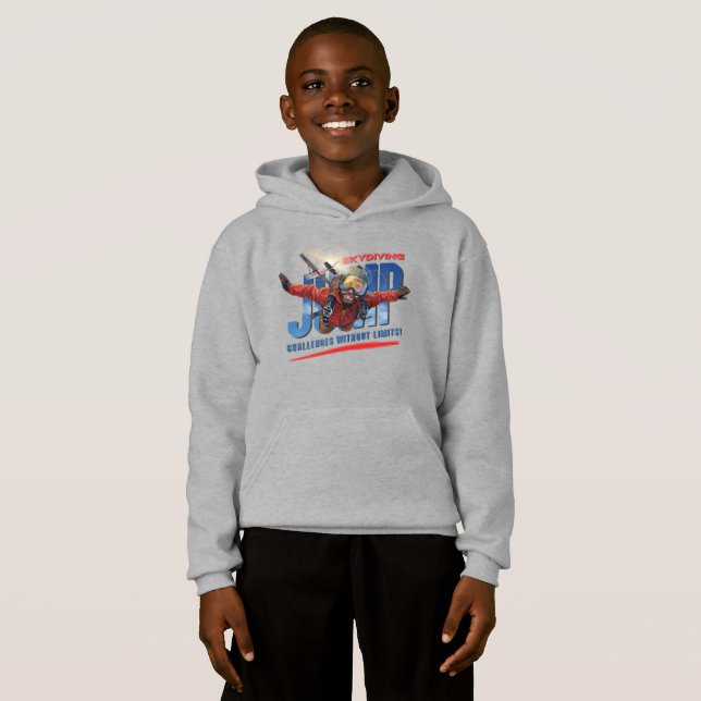 Skydiving-Feel Freedom Above the Clouds | Kids Hoodie (Vorne ganz)