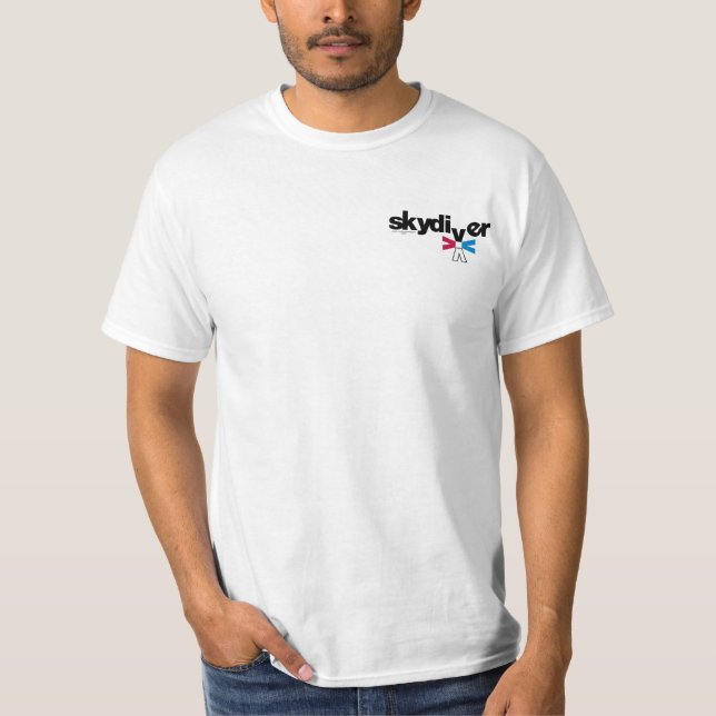 SKYDIVING Freizeitpark-Warnzeichen T-Shirt (Vorderseite)