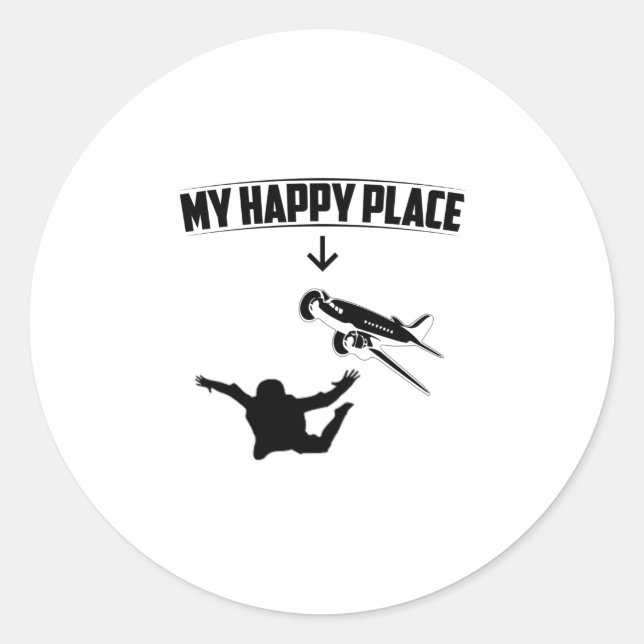 Skydiving Gift Idea | Skydiver Skydive Sport Runder Aufkleber (Vorderseite)