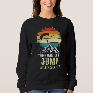 Skydiving Jump Fly Parachute Paraglide Retro Sweatshirt