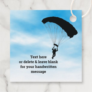 Skydiving Parachuting Design Gunst Card Geschenkanhänger