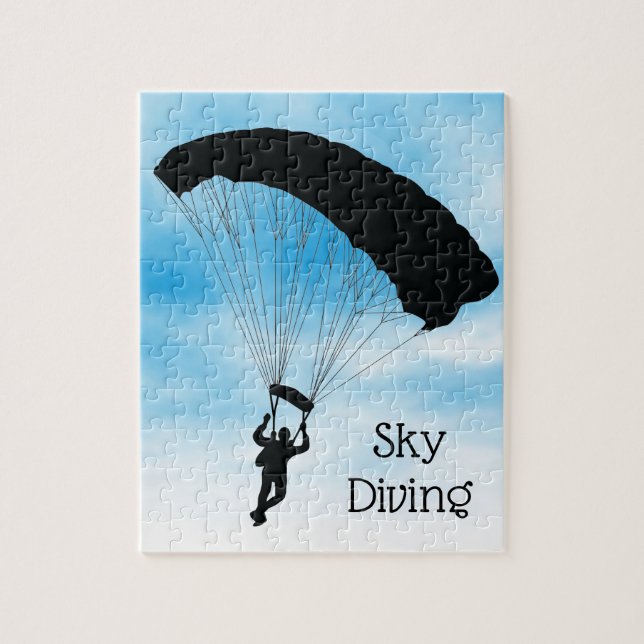 Skydiving Parachuting Design Jigsaw Puzzle (Vertikal)