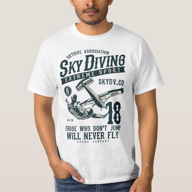 Skydiving Parachuting Skydive Tee Skydiver  (Vorderseite)