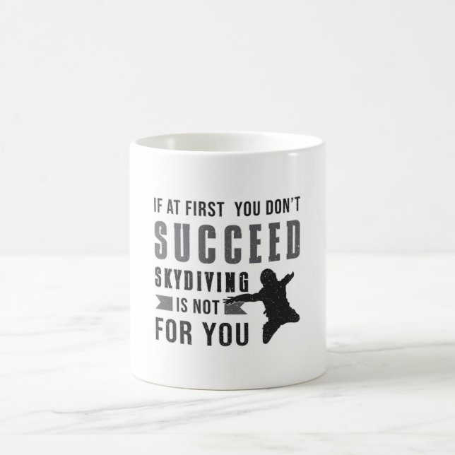Skydiving Parachuting Skydiver Funny Gift Idee Kaffeetasse (Mittel)