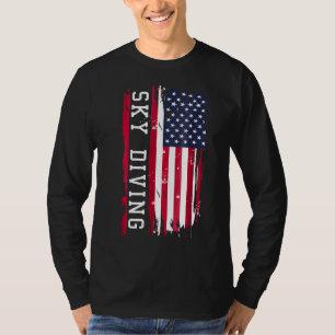 Skydiving Patriotic Sky Tauchen Fallschirm Out A P T-Shirt