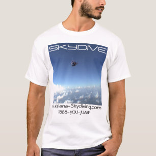 skydiving skydive Fallschirm bewölkt Logo T-Shirt
