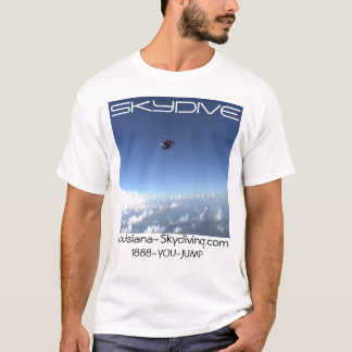 skydiving skydive Fallschirm bewölkt Logo T-Shirt