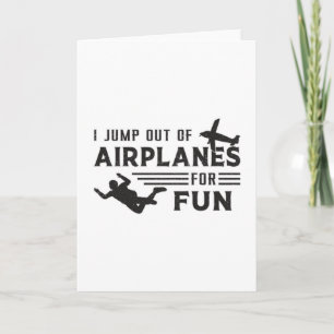 Skydiving Skydive Skydiver Jump Flugzeug Geschenk  Karte
