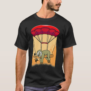 Skydiving Sloths Funny Sloth Skydiver Parachuting T-Shirt