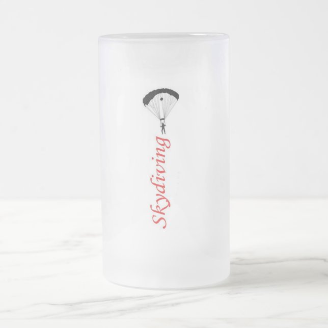 Skydiving Stein Mattglas Bierglas (Mittel)