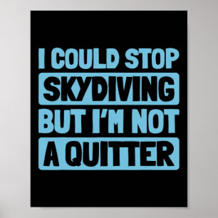 Skydiving Surfen - Fallschirmspringen Himmel Falls Poster