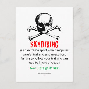 Skydiving-Training Postkarte