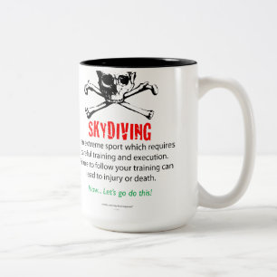 Skydiving Training Zweifarbige Tasse