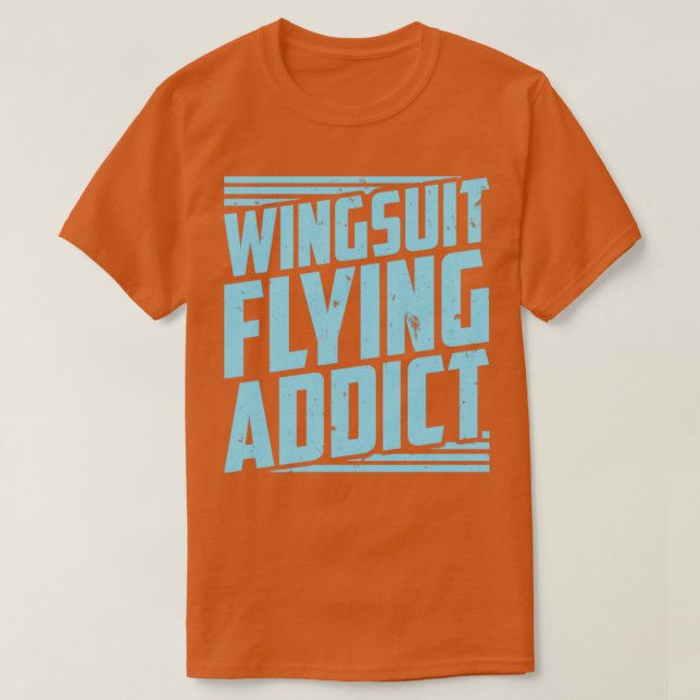 Skydiving Wingsuit Wing Anzug Basejumper T-Shirt (Design vorne)