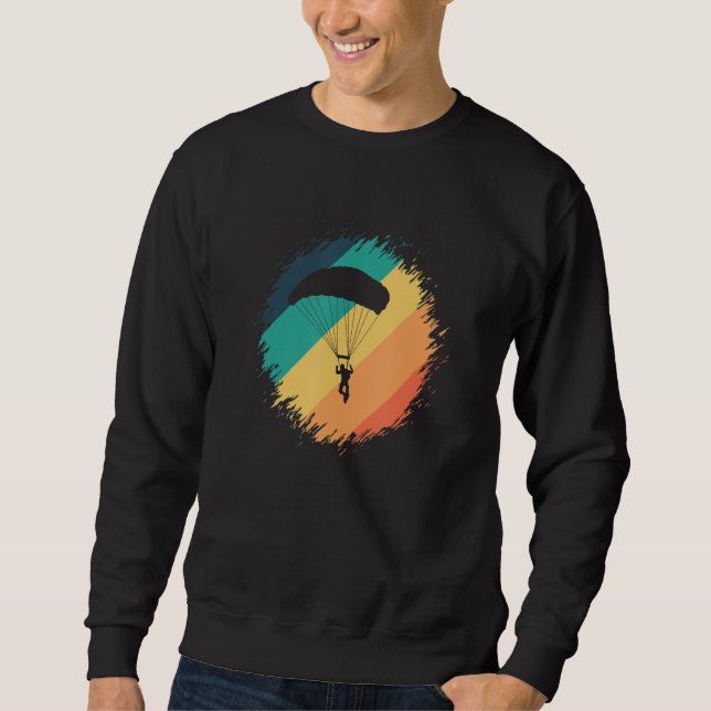 Skydiving with opened Parachute Sweatshirt (Vorderseite)