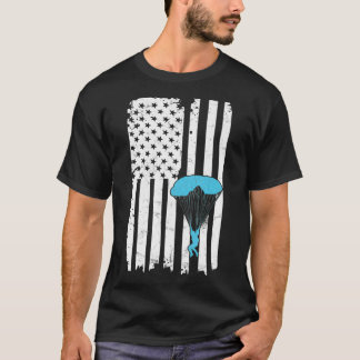 Skydiving Zitat eines Patriotischen Parachutisten T-Shirt
