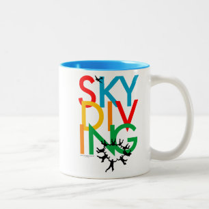 Skydiving Zweifarbige Tasse
