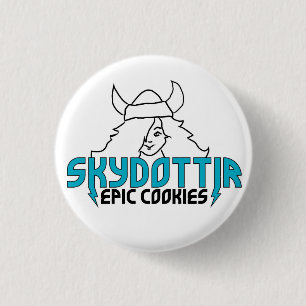 Skydottir episches Plätzchen MÄDCHEN-LOGO Button