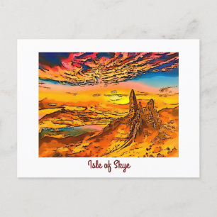 Skye alter Mann des Sturms Schottland   Postkarte