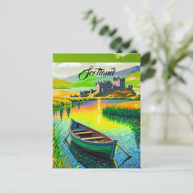 Skye Schottland Reise Postkarte | Souvenir Erinner (Stehend Vorderseite)