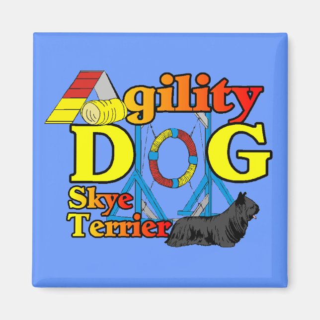 Skye_Terrier_Agility Magnet (Vorne)