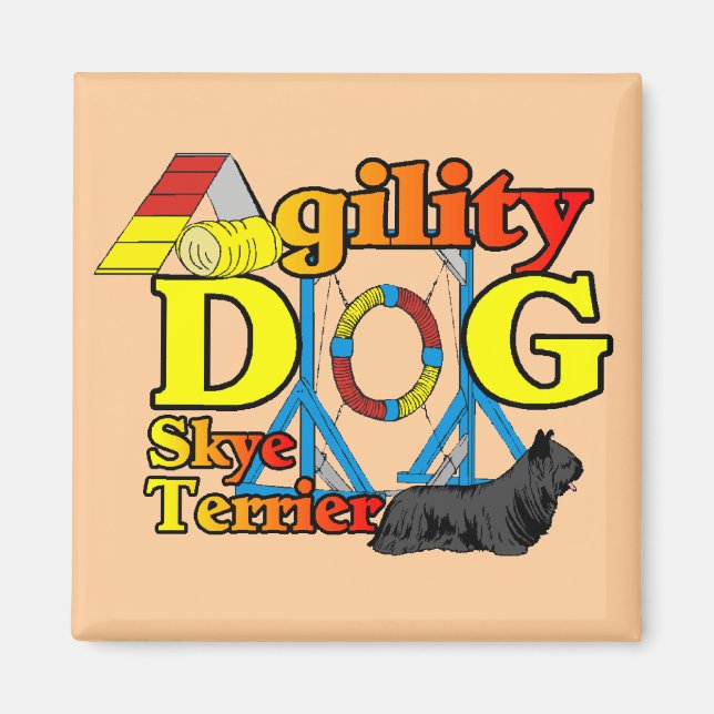 Skye_Terrier_Agility Magnet (Vorne)