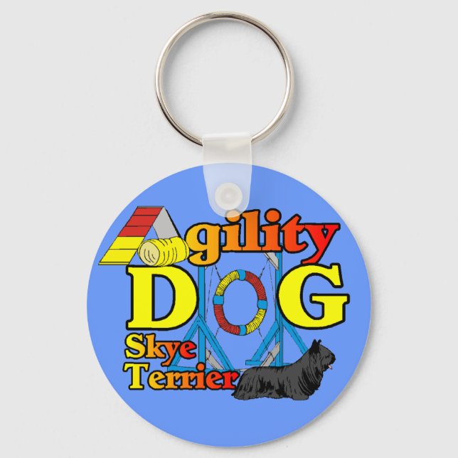 Skye_Terrier_Agility Schlüsselanhänger (Vorderseite)