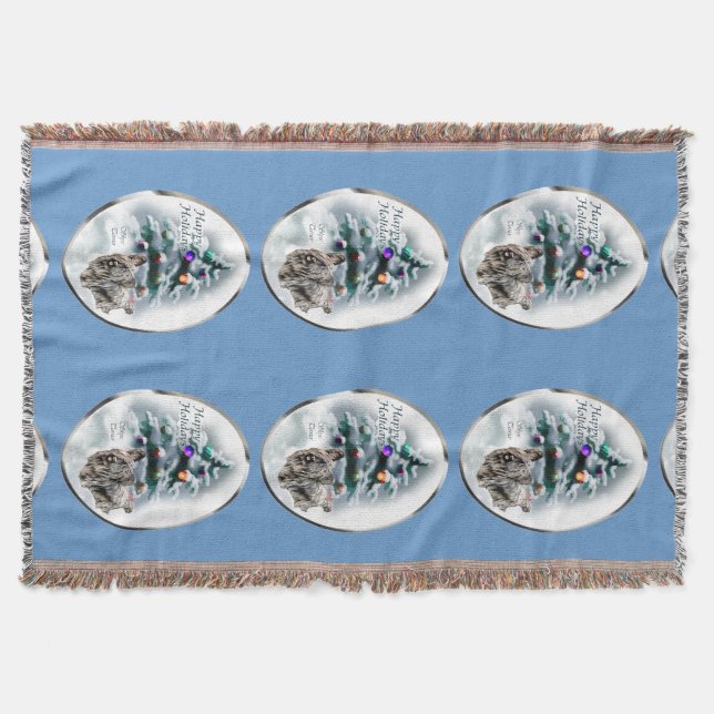 Skye Terrier Christmas Decke (Vorderseite)